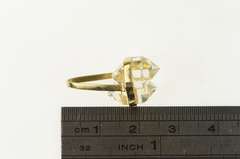 14K Yellow Gold Raw Natural Clear Quartz Crystal Point Charm/Pendant