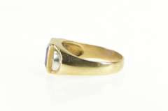 10K Yellow Gold 1930's Amethyst Diamond Accent Men's Vintage Ring