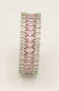 Stunning Pink & White Sapphire Band Ring