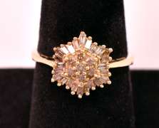 Captivating Cognac Diamond Ring in Yellow Gold