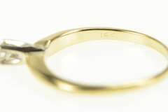 14K Yellow Gold Diamond Solitaire Classic Engagement Ring