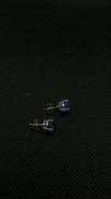 PAIR OF AUTHENTIC BLUE TANZANITE SOLITAIRE STUDS