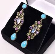 Multi-gem Sterling Earrings