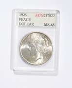 1925 Peace Silver Dollar