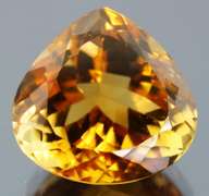 Vibrant 27.77ct golden orange pear cut Citrine