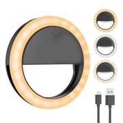 LED Ring Light Clip-on Fill Light Mini Portable