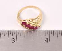 Radiant Ruby Ring in 14K Yellow Gold