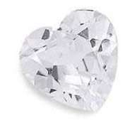 4MM HEART WHITE TOPAZ LOOSE GEMSTONE