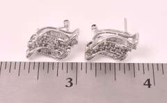 Lavish Diamond Earrings in 14K White Gold