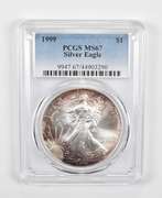 MS67 1999 American Silver Eagle - Graded PCGS