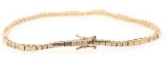1.00ctw Diamond Triple Stone Station Bracelet in 14K Yellow Gold