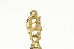 14K Yellow Gold Brat Spoiled Word Cut Out Novelty Funny Charm/Pendant