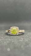 STUNNING FANCY YELLOW DIAMOND ENGAGEMENT RING