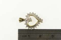 10K Yellow Gold 0.10 Ctw Diamond Classic Heart Love Pendant