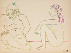 Picasso from rare limited edition. Original lithograph on paper