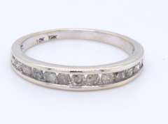 Sparkling White Gold Stackable Diamond Band