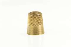 14K Yellow Gold 1917 G S W Monogram Size 7 Sewing Thimble