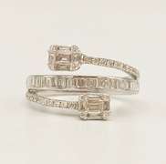 18kt Solid White Gold & Diamond Ring