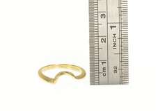 14K Yellow Gold Curved Stackable Contour Wedding Band Ring
