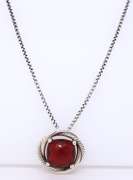 David Yurman Infinity Garnet Pendant on Chain