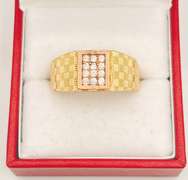 14kt Solid Yellow Gold Men's Designer Style Ring