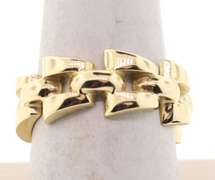 BRAND NEW! Beautiful Handmade Italian 14k Gold Cable Chain Ring