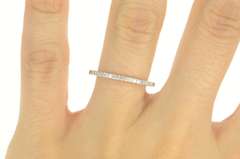 14K White Gold 0.25 Ctw Classic Diamond Stackable Wedding Ring
