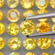 Excellent 3.28ct set of golden Songean Sapphires