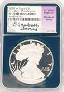 One certified proof, pf70 silver dollar
