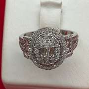 CERTIFIED 14K WHITE GOLD AND DIAMOND RING