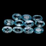 Brilliant 7.38ct platinum blue Zircon set