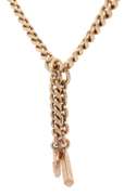Vintage Polished Pocket Watch Fob Chain in 14K