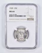 MS64 1920 Standing Liberty Quarter NGC