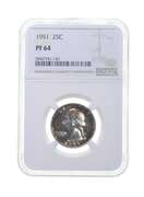 PF64 1951 Washington Quarter - Graded NGC