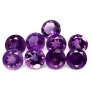 Glittering 10.40ct round cut Brazilian Amethyst set