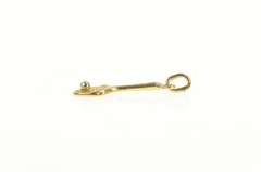 14K Yellow Gold Two Tone Tennis Racquet Racket Badminton Charm/Pendant