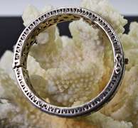 Impressive Sterling and Diamond Bangle Bracelet