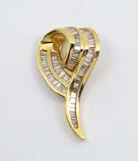 Sparkling Channel Set Baguette Pendant