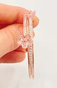 18kt Gold Plated Sterling Silver Gemstone Bangle Bracelet