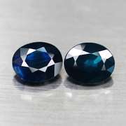 Unheated! 1.13ct top blue Sapphire pair