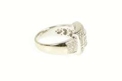 18K White Gold 0.89 Ctw Princess Diamond Squared Halo Ring
