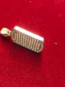 MENS STERLING WITH CRYSTALS DOG TAG- HEAVY.