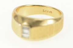 14K Yellow Gold 0.42 Ctw VVS Baguette Diamond Men's Ring
