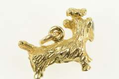 14K Yellow Gold 3D Dog Terrier Puppy Animal Pet Charm/Pendant