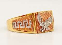 14kt Solid Yellow & Rose Gold Men's Ring