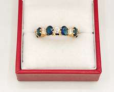 Beautiful Blue Sapphire Eternity Band Ring
