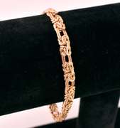 Brilliant Byzantine Chain Bracelet in 14K Rose Gold