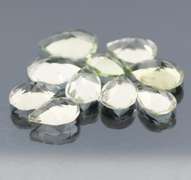 Gem grade 31.62ct pear cut green Quartz set