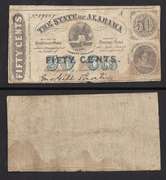 50 Cent Obsolete The State of Alabama 1863