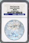 2010 American Silver Eagle in NGC MS70 Early Release